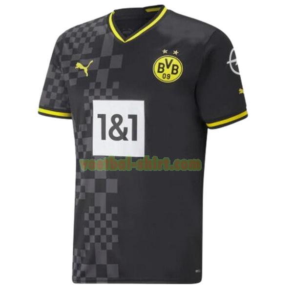 borussia dortmund uit shirt 2022 2023 thailand zwart mannen