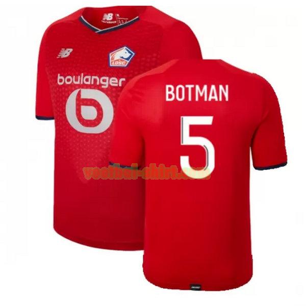 botman 5 lille osc thuis shirt 2021 2022 rood mannen