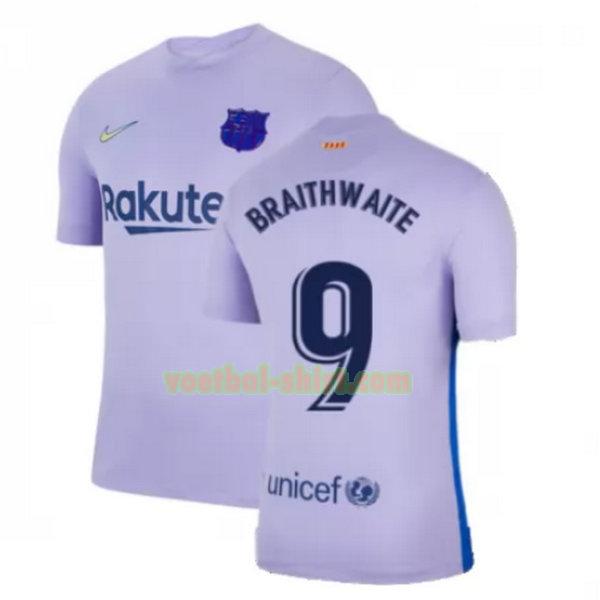 braithwaite 9 barcelona uit shirt 2021 2022 geel mannen