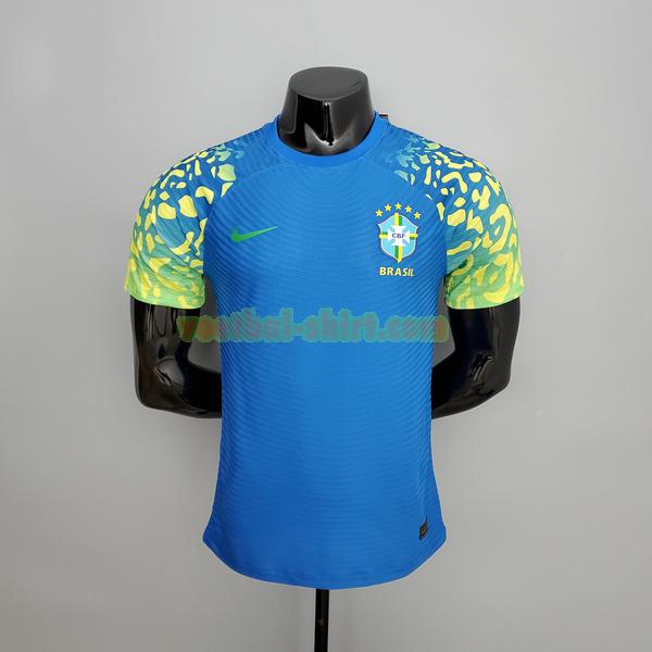 brazilië player futsal uit shirt 2021 2022 blauw mannen