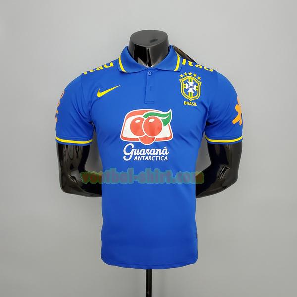 brazilië player polo 2021 2022 blauw mannen