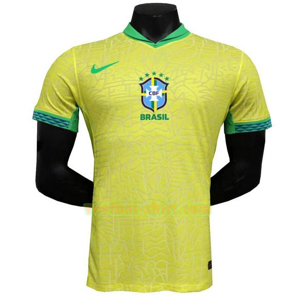 brazilië player thuis shirt 2024 geel mannen
