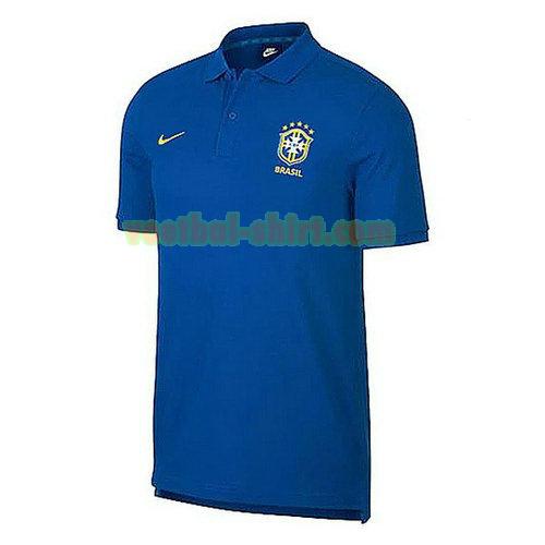 brazilië poloshirt 2018 blauw mannen