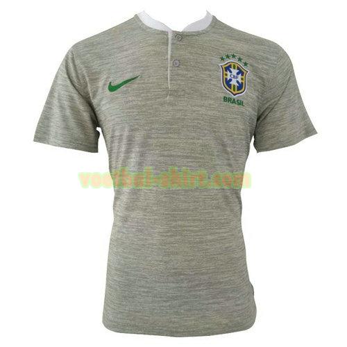 brazilië poloshirt 2018 grijs mannen