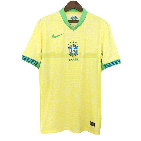 brazilië thuis shirt 2024 thailand geel mannen