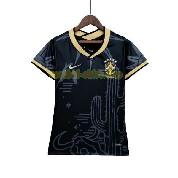 brazilië training shirt 2022 zwart dames