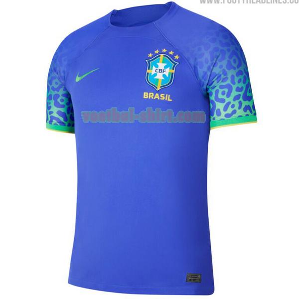 brazilië uit shirt 2022 2023 thailand blauw mannen