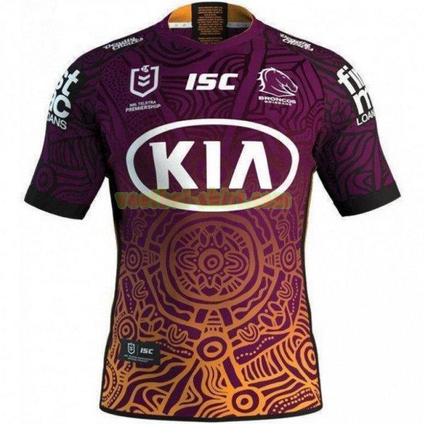 brisbane broncos indigenous shirt 2020 purper mannen