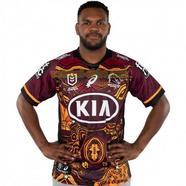 brisbane broncos indigenous shirt 2021 purper mannen