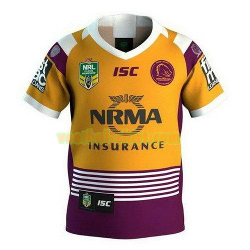 brisbane broncos rugby shirt 30th geel mannen