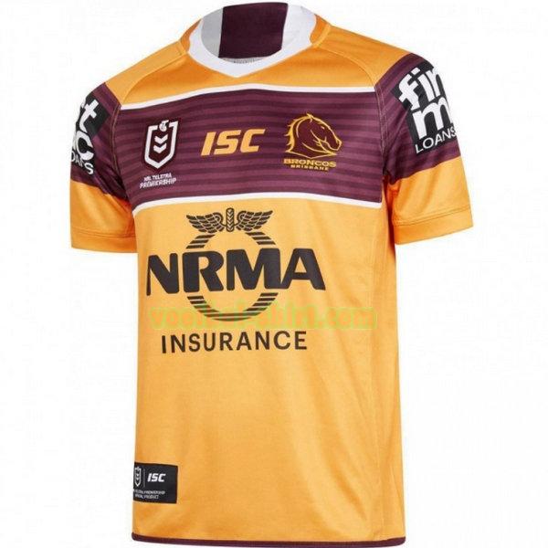 brisbane broncos uit shirt 2019 geel mannen