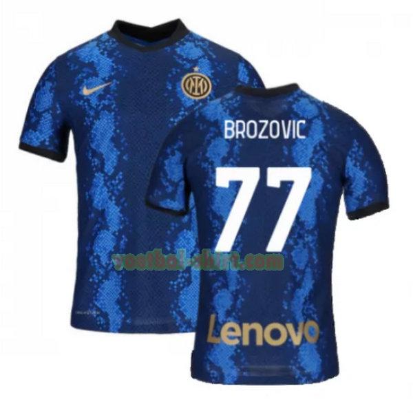 brozovic 77 inter milan thuis shirt 2021 2022 blauw mannen