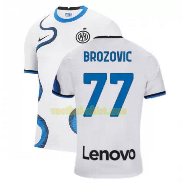 brozovic 77 inter milan uit shirt 2021 2022 wit mannen
