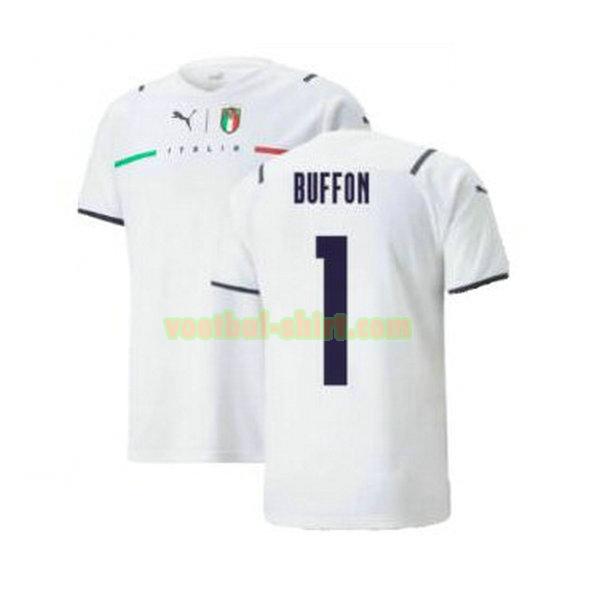 buffon 1 italië uit shirt 2021 2022 wit mannen