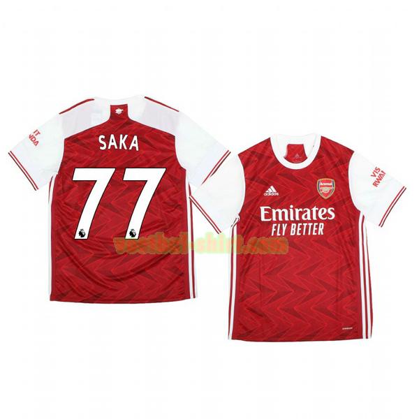 bukayo saka 77 arsenal thuis shirt 2020-2021 mannen