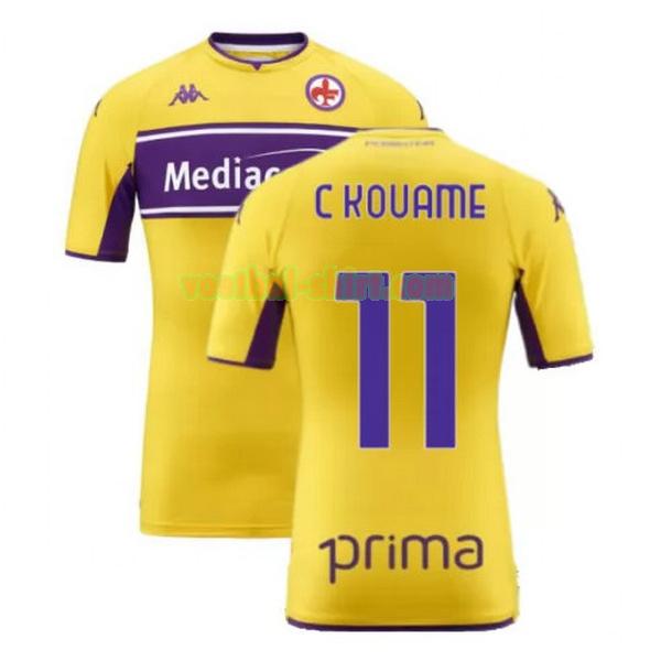 c kouame 11 fiorentina 3e shirt 2021 2022 geel mannen