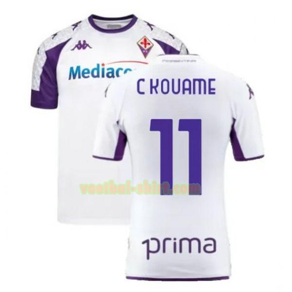 c kouame 11 fiorentina uit shirt 2021 2022 wit mannen