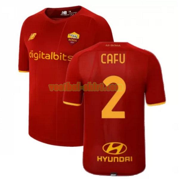 cafu 2 as roma thuis shirt 2021 2022 rood mannen