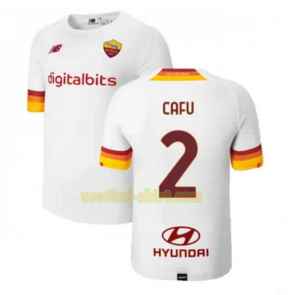 cafu 2 as roma uit shirt 2021 2022 wit mannen