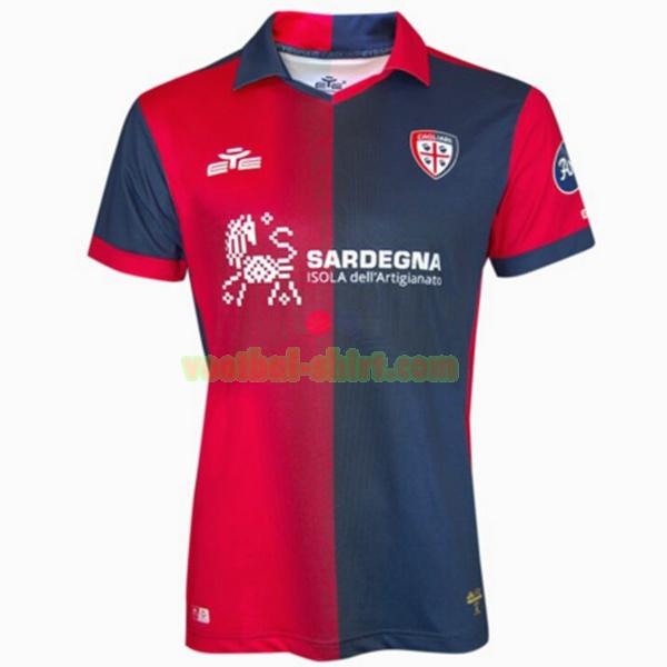 cagliari thuis shirt 2023 2024 thailand rood blauw mannen