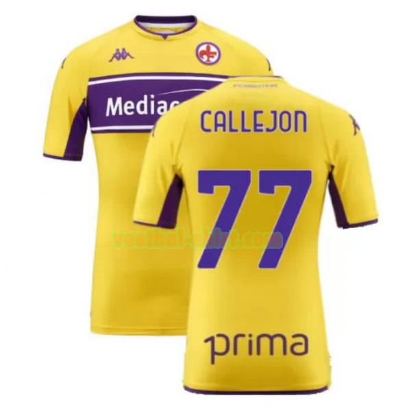 callejon 77 fiorentina 3e shirt 2021 2022 geel mannen