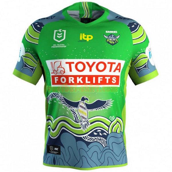 canberra raiders indigenous shirt 2021 groen mannen