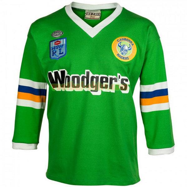 canberra raiders thuis shirt 1989 groen mannen