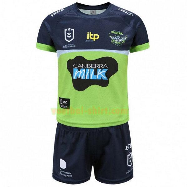 canberra raiders thuis shirts 2021 groen kinderens