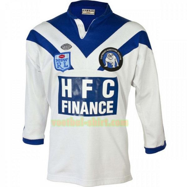 canterbury bankstown bulldogs lange mouwen thuis shirt 1985 wit mannen