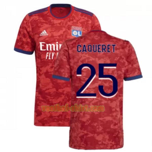 caqueret 25 olympique lyon uit shirt 2021 2022 rood mannen