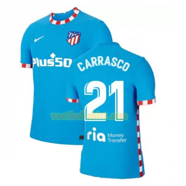 carrasco 21 atletico madrid 3e shirt 2021 2022 blauw mannen