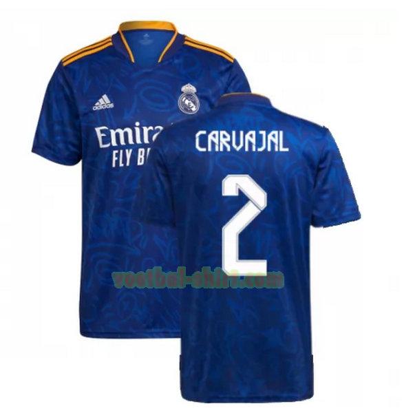 carvajal 2 real madrid uit shirt 2021 2022 blauw mannen