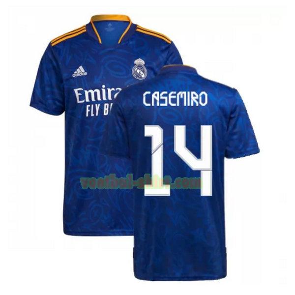 casemiro 14 real madrid uit shirt 2021 2022 blauw mannen
