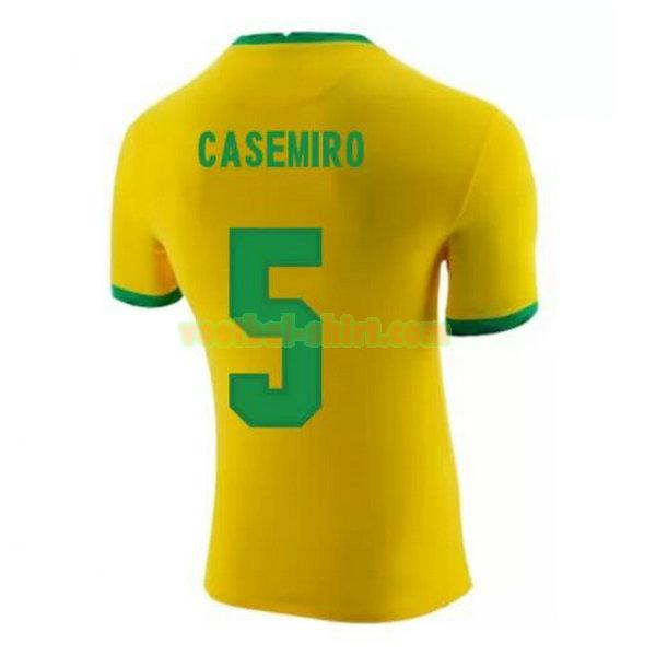 casemiro 5 brazilië thuis shirt 2020-2021 geel mannen
