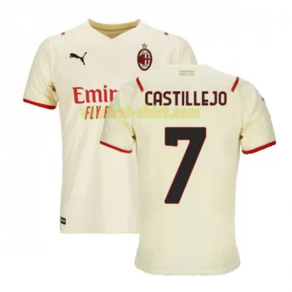 castillejo 7 ac milan uit shirt 2021 2022 wit mannen