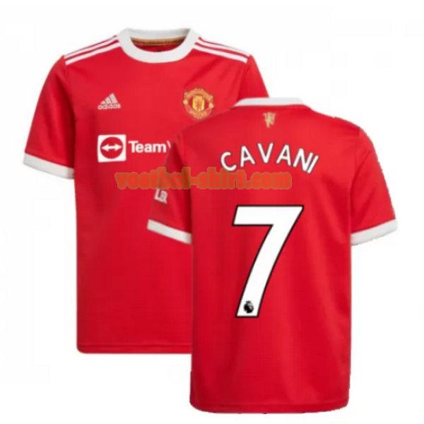 cavani 7 manchester united thuis shirt 2021 2022 rood mannen