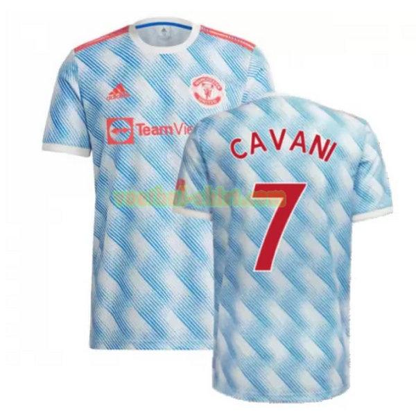 cavani 7 manchester united uit shirt 2021 2022 blauw mannen