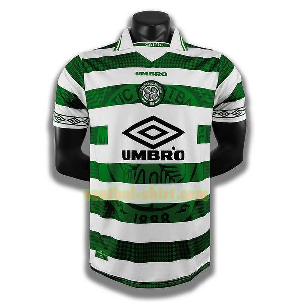 celtic thuis player shirt 1998 1999 wit groen mannen
