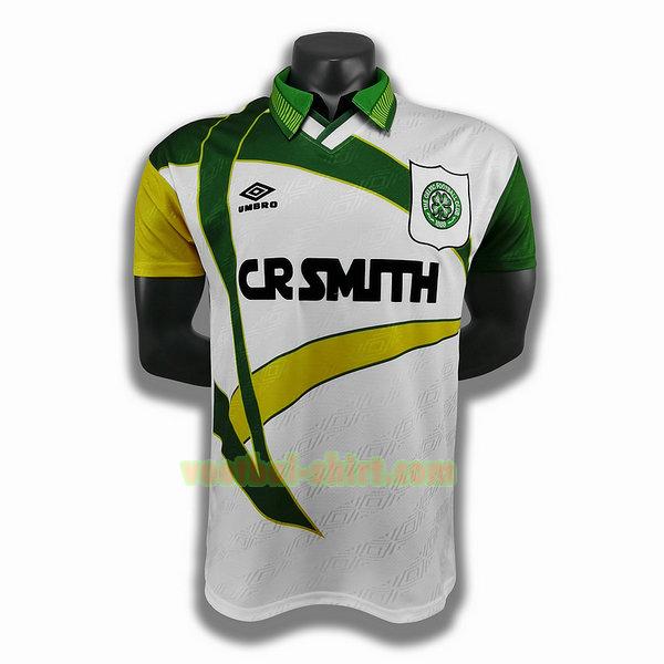 celtic uit player shirt 1993 1995 wit groen mannen