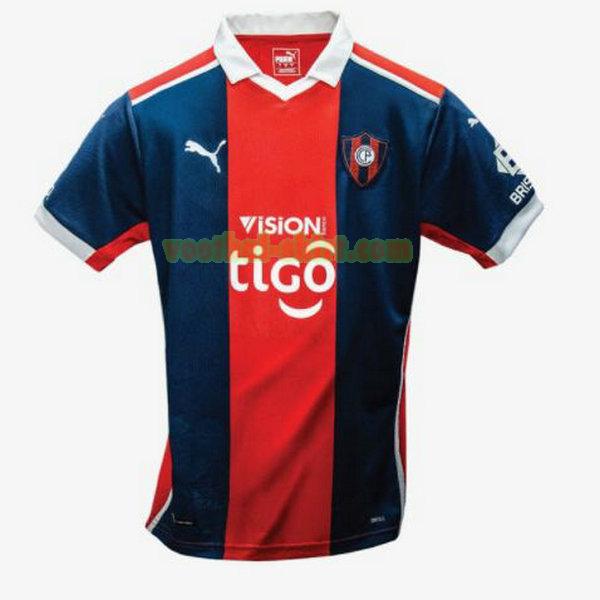 cerro porteno thuis shirt 2021 thailand rood blauw mannen