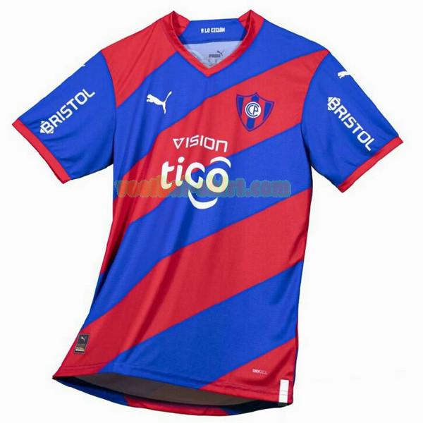 cerro porteno thuis shirt 2023 thailand blauw rood mannen