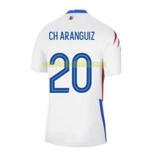 ch aranguiz 20 chili uit shirt 2020-2021 wit mannen
