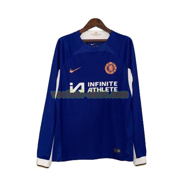 chelsea lange mouwen thuis shirt 2023 2024 blauw mannen