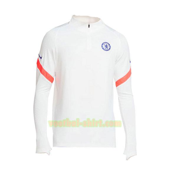 chelsea lange mouwen training shirt 2020-2021 wit hombro