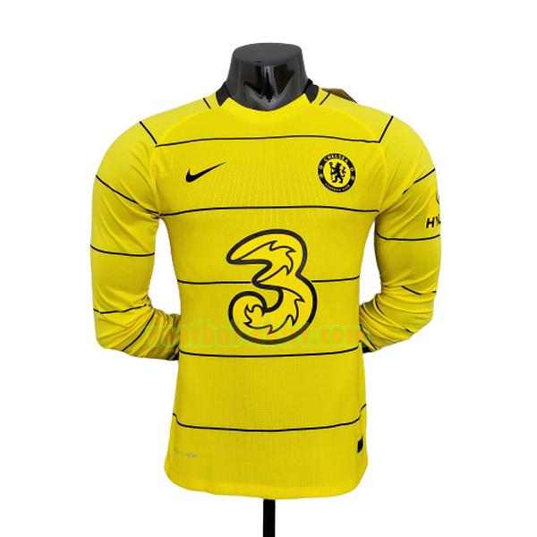 chelsea player uit shirt 2021 2022 lange mouwen geel mannen