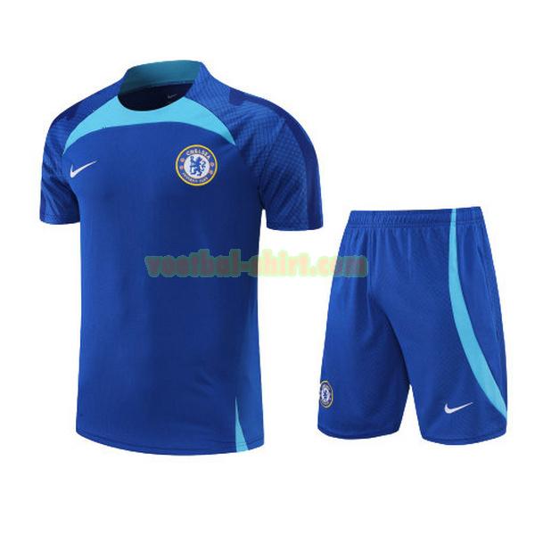 chelsea set training shirt 2022 2023 blauw mannen