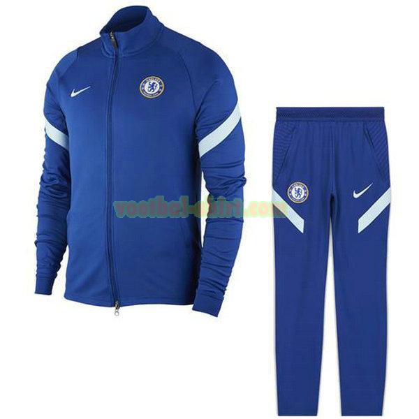 chelsea set trainingspak 2020-2021 blauw mannen