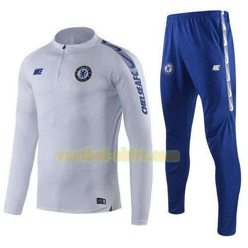 chelsea trainingspak 2019-2020 grijs blauw mannen