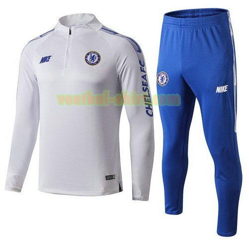 chelsea trainingspak 2019 20 wit blauw mannen