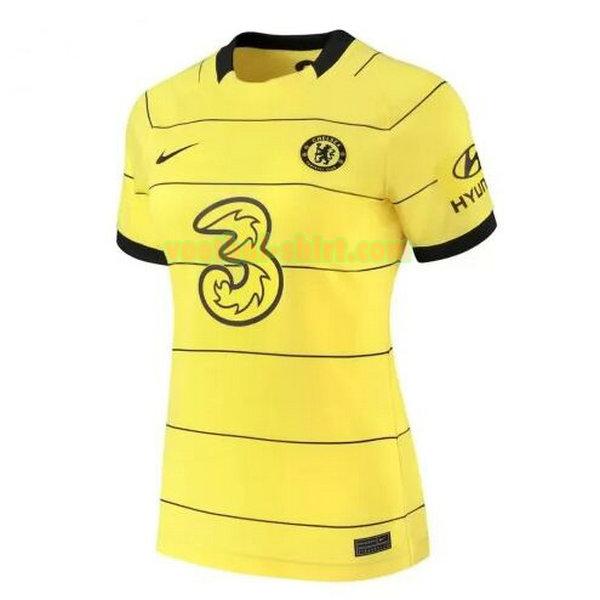 chelsea uit shirt 2021 2022 geel dames